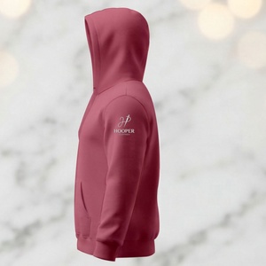 เสื้อฮู้ดผู้ชายสีชมพูเข้มแบบสวมหัวสำหรับฤดูหนาว ยี่ห้อ Top Sale Hooper Clothes รุ่น Sustainable ดีไซน์สตรีทแวร์  ออกแบบได้ตามต้องการ บุซับใน ระบายอากาศได้ดี - Product Image 6