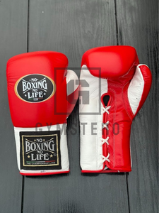 GYMSTERO No Boxing No Life Gants de boxe de haute qualité en cuir de vache véritable, à doigts entiers, avec sangle réglable et logo personnalisé - Product Image 5