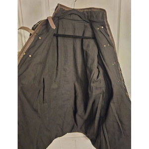 Quilted Medieval Gambeson Costume Coat <b>Jacket</b> With Leather Buckle Closures For Cosplay Larp Reenactment Brown Canvas Padded - Product Image 3