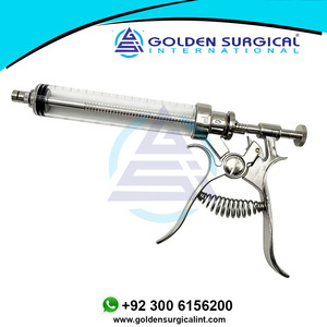 1 seringue d'injection continue pour animaux de 50 ml, tube en plastique, pistolet de vaccination automatique en acier inoxydable pour vache, cochon, mouton - Product Image 2