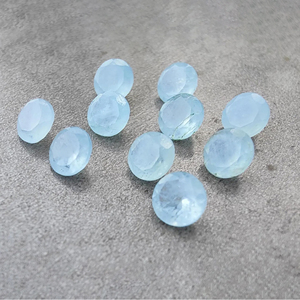 Aigue-marine de qualité AAA+ facettée, taille ronde, pierre précieuse calibrée, pour la fabrication de bijoux, toutes tailles en gros - Product Image 1