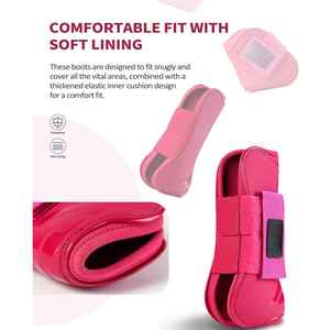 Botas de lujo para caballos de alta calidad, personalizadas, con forro de neopreno, transpirables, ligeras y de diseño ajustable. - Product Image 4