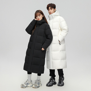 Manufacturer Custom Unisex <b>Long</b> Puffer Jacket Warm Winter Hooded Heavyweight Down <b>Coat</b> Oversized Outerwear For <b>Men</b> And Women - Product Image 4
