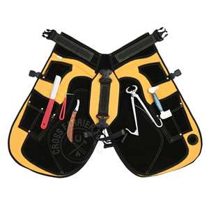 Juego de herramientas de herrador con delantal de cuero, pinza para pezuñas de potro de una mano, cuchillo curvo afilado, pulidor de acabado y desincrustador de barro - Product Image 1