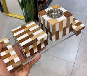 Wholesale Wooden Bakhoor <b>burner</b> Customized Wooden <b>Incense</b> Box Creative Pyramid Hookah Charcoal <b>Holder</b> - Product Image 1