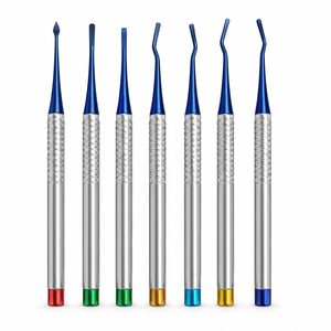 Ensemble d'élévateurs dentaires manuels premium Chan Tara Industries, revêtement titane, acier inoxydable de qualité médicale, chirurgical, CE - Product Image 1