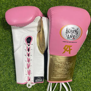 ถุงมือชกมวยแบบผูกเชือก Professional No Boxing No Life หนังวัวแท้ บุหนา 4 ชั้น ระบายอากาศได้ดี ซึมซับความชื้น - Product Image 6