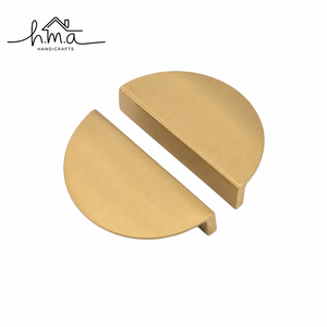 Semicircle Brass Contemporary Apartment Cabinet Drawer Wardrobe Door <b>Handle</b> - Product Image 1