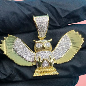 Collier pendentif Hip Hop Iced Out pour hommes, bijoux de style rappeur avec micro-pavé de diamants Moissanite - Product Image 1