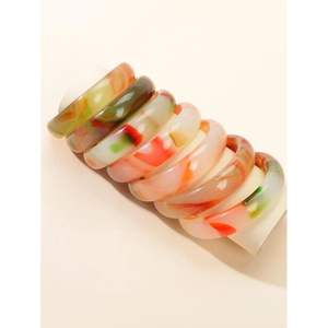 Brazaletes de Resina de Cristal Elegantes, Accesorios de Moda para Conjuntos Casuales - Product Image 1