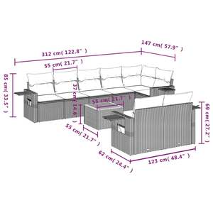 Conjunto de Sofás Negros para Jardín - Product Image 3