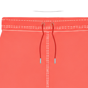 Pantalones Cortos de Rugby Rojo Coral y Blanco con Cordón Ajustable, Cintura Elástica, Ribete en Contraste, Personalizables, Transpirables, para Entrenamiento Deportivo y Equipos - Product Image 5