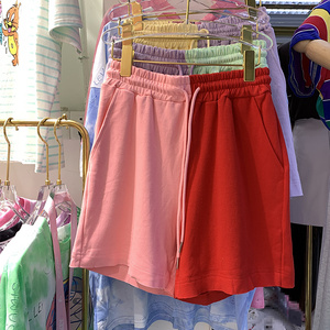 Shorts décontractés de haute qualité 100 % coton avec cordon de serrage, personnalisables avec logo, amples, pour la course, l'été, unisexe, par le fabricant - Product Image 3