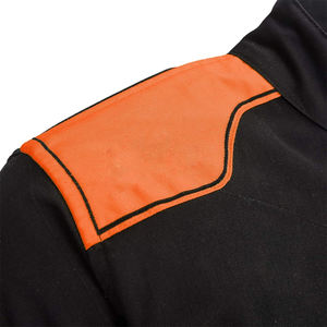 Combinaison de karting respirante et coupe-vent, grande taille, couleur noir-orange, fermeture éclair, légère, polyester/nylon, personnalisable, unisexe - Product Image 4