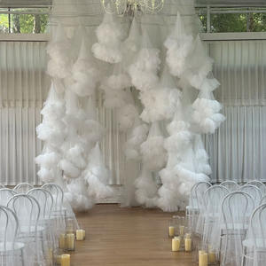 Decoración de Fondo para Bodas Románticas Modernas LANJO, Cortina de Gasa de Colores de Ensueño, para Colgar al Aire Libre - Product Image 1