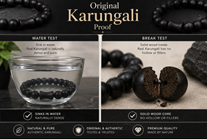 Pulsera Karungali de madera natural con cuentas, hecha a mano, pulsera espiritual tradicional para hombres y mujeres, regalo - Product Image 6