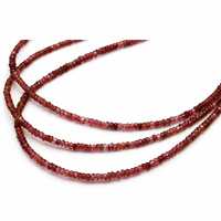 Perles facettées rondes en tourmaline rose de qualité AAA+, 16 pouces, naturelles, 2,5-3,5 mm, fabrication de bijoux, vente en gros