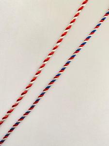 Cordon tressé rond de 3 mm, multicolore, brillant, doux, en polyester torsadé à 3 brins, pour bracelet DIY, collier, décoration - Product Image 2