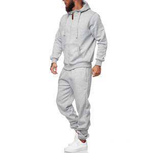Survêtement de sport de haute qualité pour hommes, jogging à capuche, noir, deux pièces, 100% polyester, coton, vêtements de course pour adultes - Product Image 4