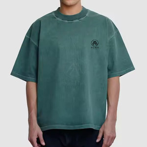 เสื้อยืดคอตตอนเนื้อหนักดีไซน์ใหม่ 100% สำหรับผู้ชาย ขายส่ง เสื้อผ้าแฟชั่นทรงหลวม พิมพ์ลาย เสื้อยืดเนื้อหนักสำหรับผู้ชาย - Product Image 1