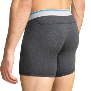 Calzoncillos Boxer de Algodón y Elastano para Hombre, Marca Privada Personalizada, Cintura Elástica Transpirable, Costuras Duraderas, Ajuste Cómodo para Uso Diario - Product Image 2