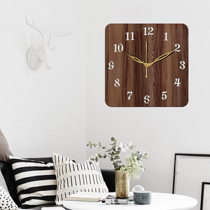 Horloge murale analogique classique en bois avec cadran décoratif pour la décoration contemporaine du salon, de la chambre à coucher et du bureau - Product Image 4