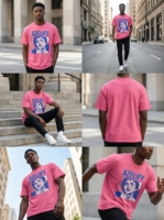 T-shirt Homme Personnalisé à Col Rond et Manches Courtes en Jersey 100% Coton Respirant, Grammage Lourd, avec Logo Imprimé en Sérigraphie sur le Devant