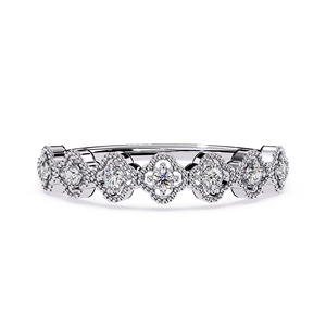 Anillo de Diamantes Redondos de Corte Brillante para Mujer, Platino, Clásico, de Compromiso, con Diamantes Blancos Naturales Certificados por GIA, Color D - Product Image 1