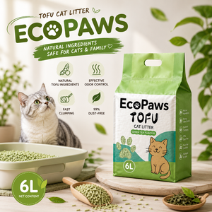 EcoPaws Green Tea Tofu Odor-Control Dust-Free <b>Cat</b> <b>Litter</b> 2.5kg | Factory Direct OEM with Custom Packaging for Private Label - Product Image 6