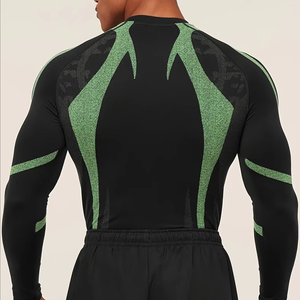 Camiseta de Compresión Personalizada para MMA, Manga Larga, Ropa de Lucha BJJ, Sublimada, Poliéster/Nailon, UPF50+, Transpirable - Product Image 3