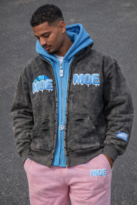 Premium Men's Double Layer Acid Wash Hoodies Sweatshirt Heavy Cotton Streetwear Custom OEM Clothing Factory Wholesale Supplier - Product Image 5
