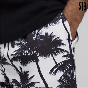 Shorts de bain pour hommes de qualité supérieure à imprimé tropical, shorts de plage à motif palmier, séchage rapide, décontractés, pour l'été, avec taille élastique, pour l'extérieur - Product Image 6