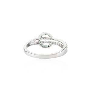 18K Gold Emerald and <b>Diamond</b> Accent Belt Buckle <b>Ring</b> - Product Image 6