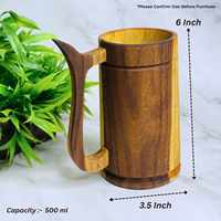 Taza de Madera de Acacia Natural de Lujo, Vajilla Minimalista para Bares y Restaurantes, para Minoristas y Vendedores en Línea, Precios al por Mayor B2B