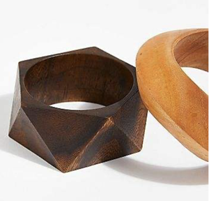 Brazalete Geométrico de Madera Multicolor de Moda Vintage, Brazalete Simple Cuadrado y Redondo Irregular con Tamaño Personalizado para Mujeres y Hombres - Product Image 2