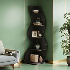 Libreria Angolare Moderna da Parete, Design Elegante e Contemporaneo - Product Image 1
