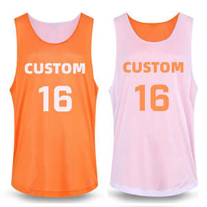 Camiseta de Baloncesto Sublimada Reversible de Doble Capa de Secado Rápido Personalizada 100% Poliéster Transpirable con Cuello en V Sin Mangas de Alta Calidad - Product Image 4