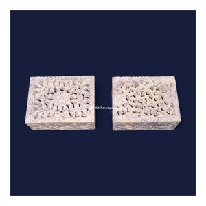 Mejor calidad, precio bajo, esteatita, tallado a mano, cajas de joyería para decoración del hogar y regalos, cajas decorativas hechas a mano - Product Image 2