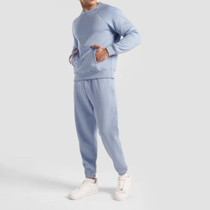 Conjunto Deportivo Personalizado para Hombre, Sudadera de Cuello Redondo y Pantalones Jogger de Felpa de Algodón, Ropa Deportiva Casual Cálida, Proveedor OEM al por Mayor - Product Image 3