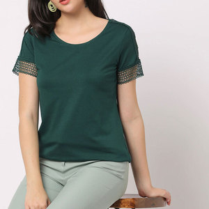 เสื้อยืดผู้หญิงผ้าฝ้ายทันสมัย เสื้อยืดผู้หญิงเนื้อนุ่ม สวมใส่สบาย แฟชั่นลำลอง เสื้อยืดผู้หญิงสไตล์แฟชั่น - Product Image 1