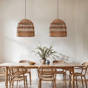 Handmade Extra Large 32in 80cm Rattan Pendant Light Bamboo Pendant Light Japandi Coastal <b>Decor</b> <b>Ceiling</b> Lamp OEM Supplier Vietnam - Product Image 3