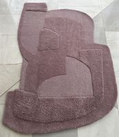 Tapis en laine indien moderne, fabriqué directement par le fabricant, tufté à la main avec des formes abstraites, pour les maisons et les intérieurs tendance.