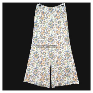 Pantalon palazzo en coton imprimé floral à la main Pantalon imprimé Boho Chic à jambes larges Confort Fit pour les femmes Usage quotidien #1 Le plus populaire - Product Image 4