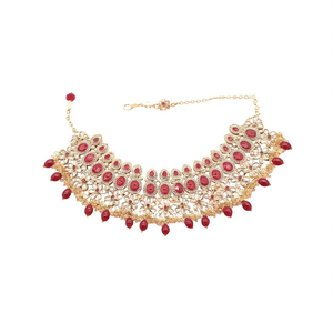 ชุดสร้อยคอเจ้าสาวประดับลูกปัดคุนดันสุดหรู-NS619 - Product Image 2