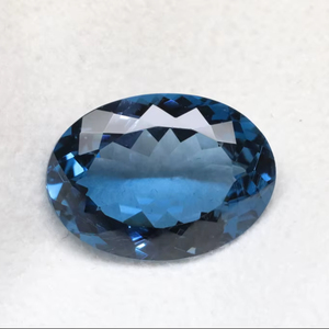 Tempting London Blue Topaz Gemstone Oval Shape Faceted London Blue Topaz 16x12mm Top Grade Topaz Natural <b>Stone</b> - Product Image 5