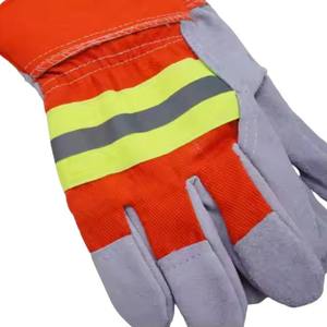 Leather Work <b>Gloves</b> Real Leather Working <b>Gloves</b> Durability-Enhanced Leather Work <b>Gloves</b> with Double Palm Industrial Safety - Product Image 3