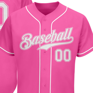 Camiseta de Béisbol Personalizada por Sublimación, OEM, 100% Poliéster, Informal, con Botones al Frente, Nombre del Equipo, Número, Ropa Deportiva - Product Image 2