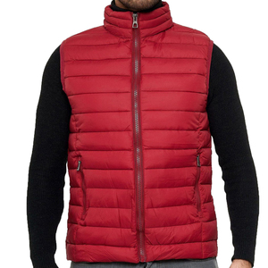 Custom manufacturer men Puffer Vest Quilted Sleeveless <b>packable</b> lightweight padded Vest Outerwear gilet padded vest - Product Image 3