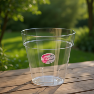 MACETA 20CM Transparente de Plástico para Plantas y Flores de Interior/Exterior - Product Image 2