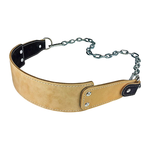 Cowhide Dip Belt with Chain <b>Weight</b> <b>Training</b> Full-Grain Leather Professional Protection Heavy Duty 6mm Thick Non-Slip Strong - Product Image 3